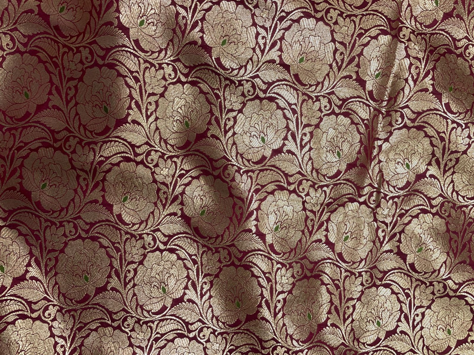 Maroon Floral Brocade 44 Kapdashop