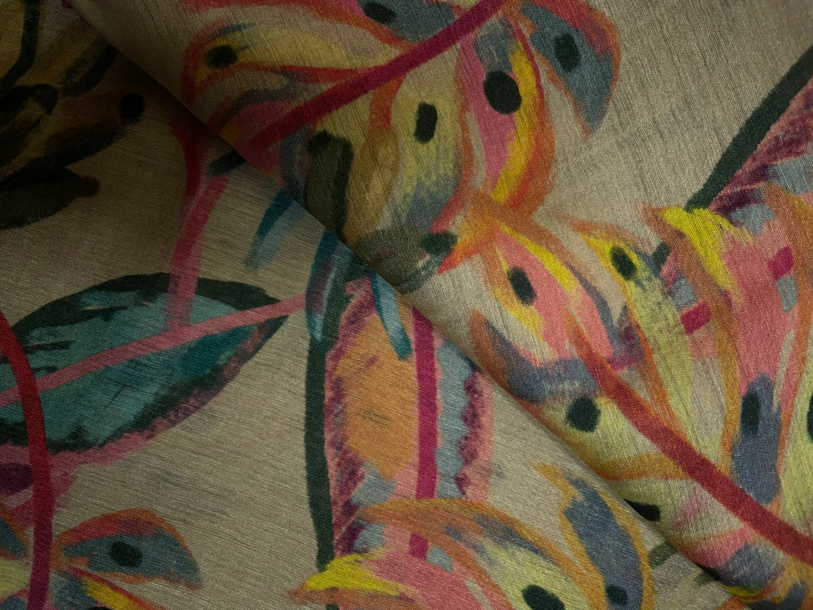 Pure Monga Silk Multicolor Floral Print Kapdashop