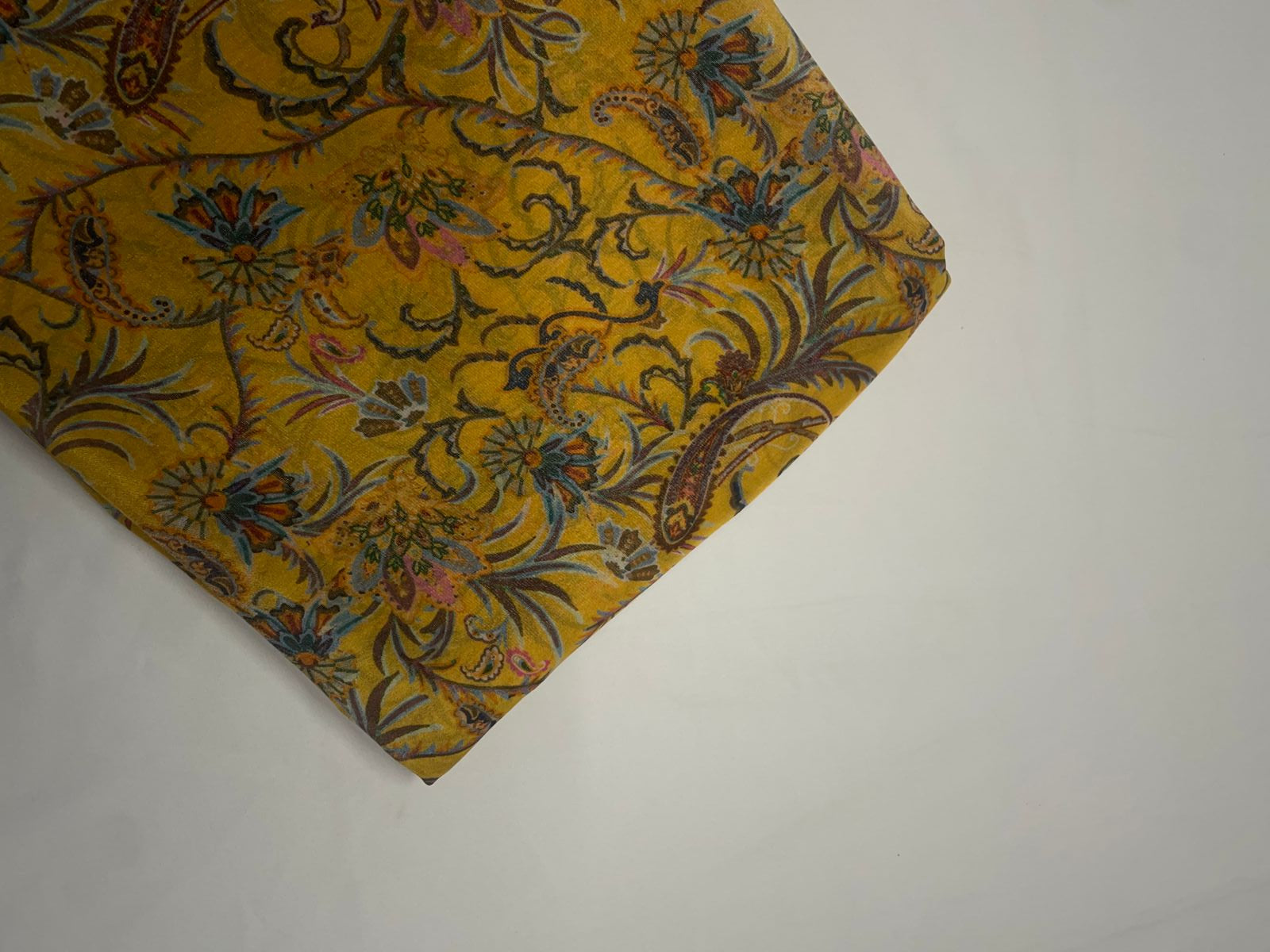 Yellow Multicolor Floral Tissue Print 44 Kapdashop