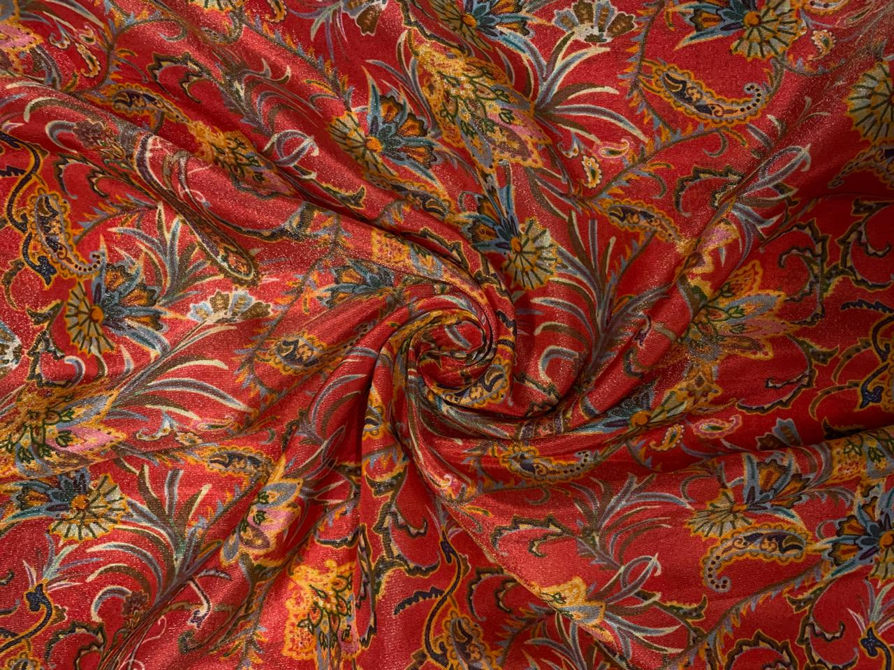 Multicolor Floral Tissue Fabric KTEX