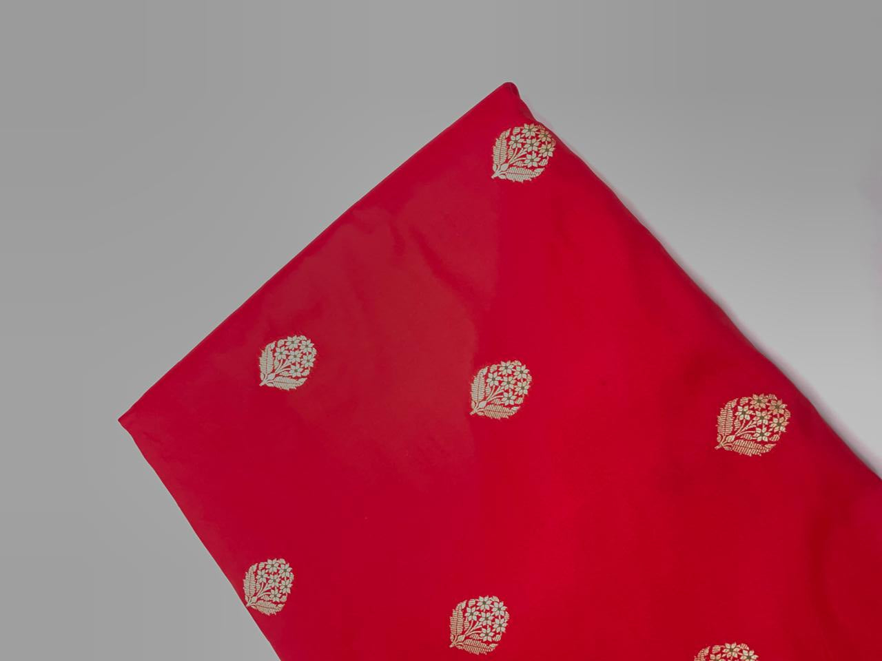 Red Floral Silk Boti Embroidery 44 Kapdashop