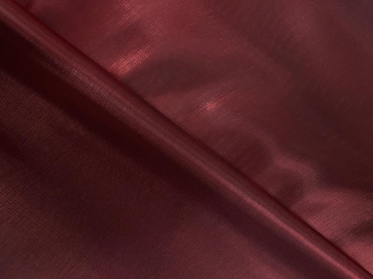 Dark Maroon Plain Jimmy Choo Organza Fabric KTEX
