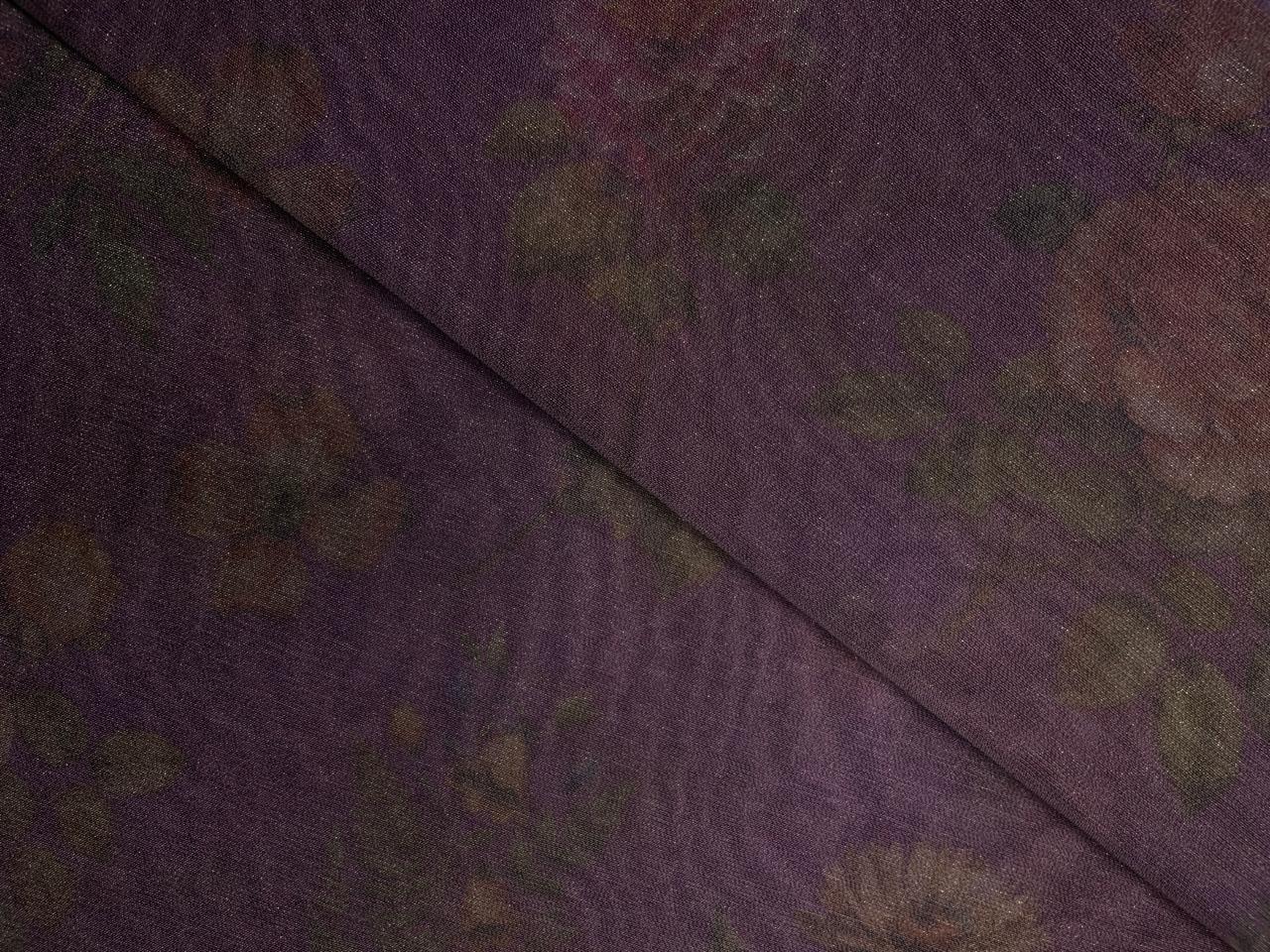 Pink Floral Tissue Embroiderd Fabric Kapdashop