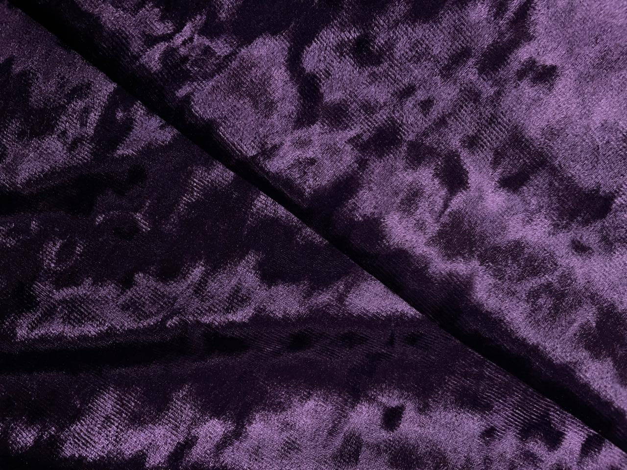 Purple Plain Ice Velvet Lycra Fabric Kapdashop