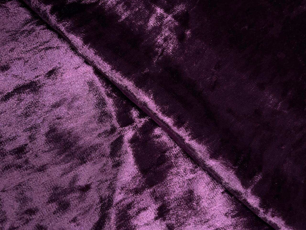 Purple Plain Ice Velvet Lycra Fabric Kapdashop