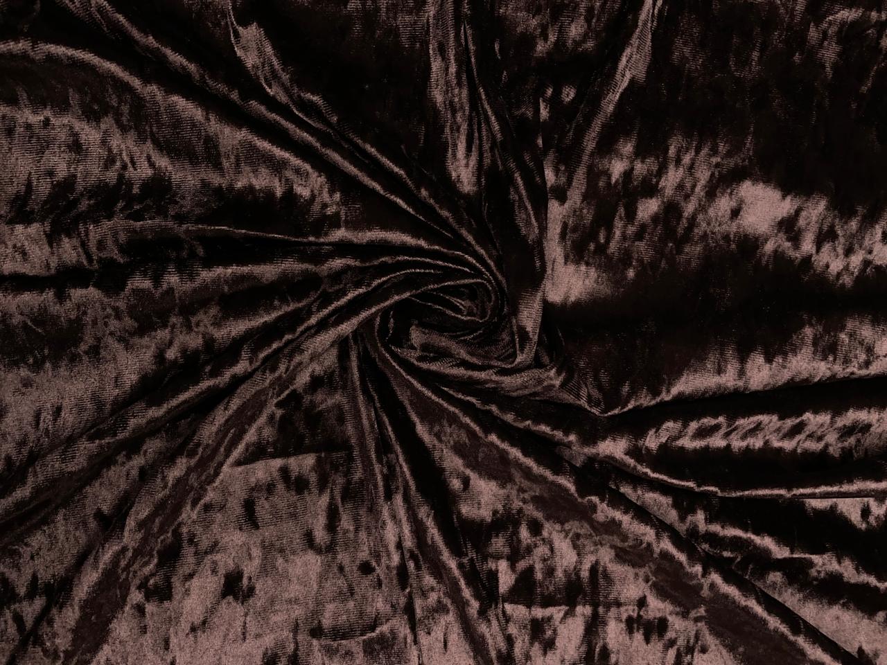 Coffee Plain Ice Velvet Lycra Fabric Kapdashop