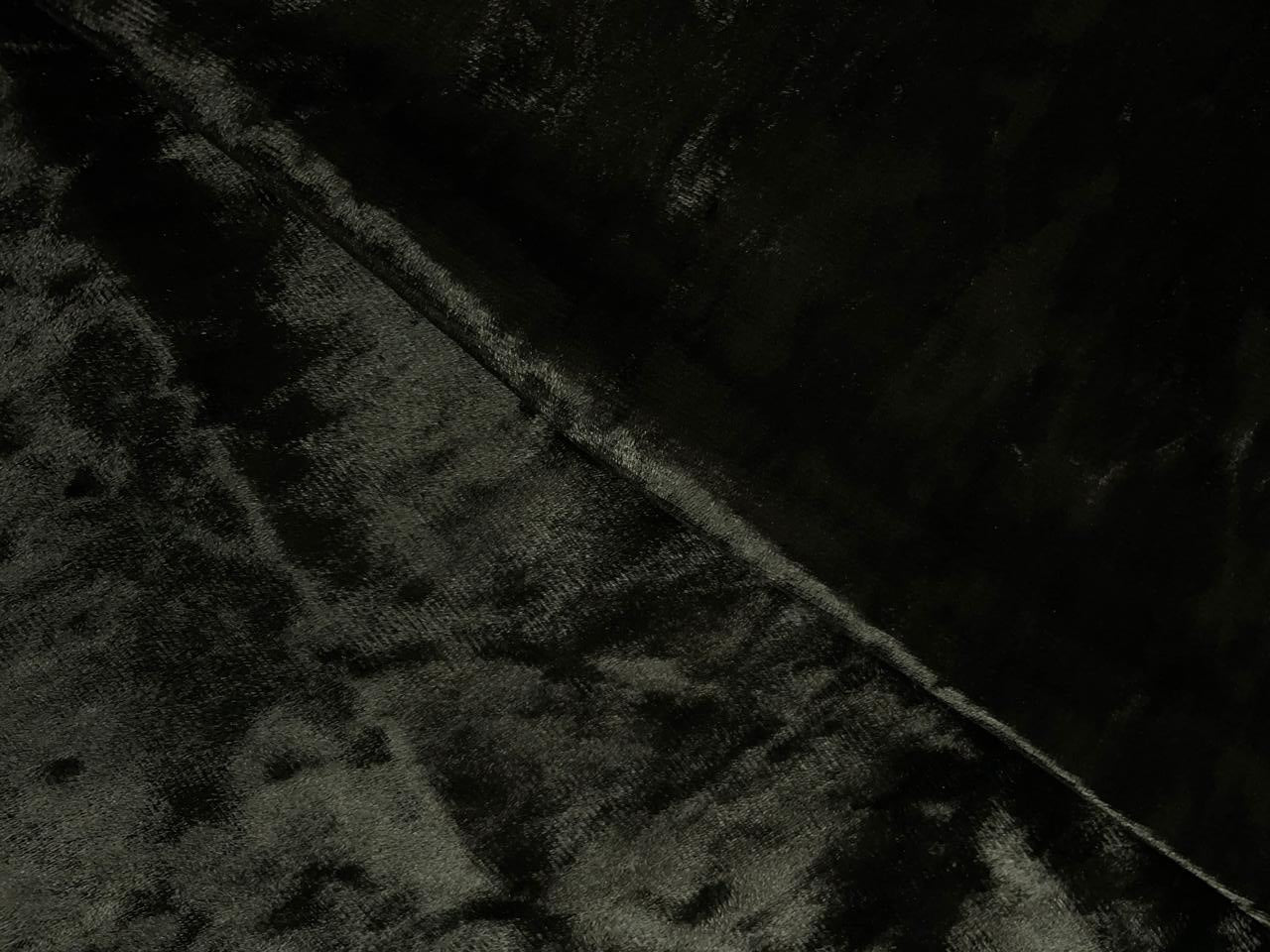 Olive Green Plain Ice Velvet Lycra Fabric Kapdashop