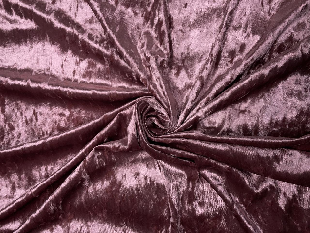 Peach Imported Ice Velvet Lycra Fabric KTEX