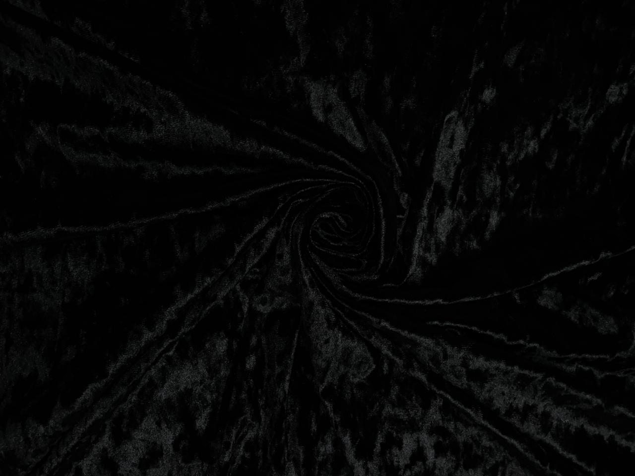 Black Plain Ice Velvet Lycra Fabric Kapdashop