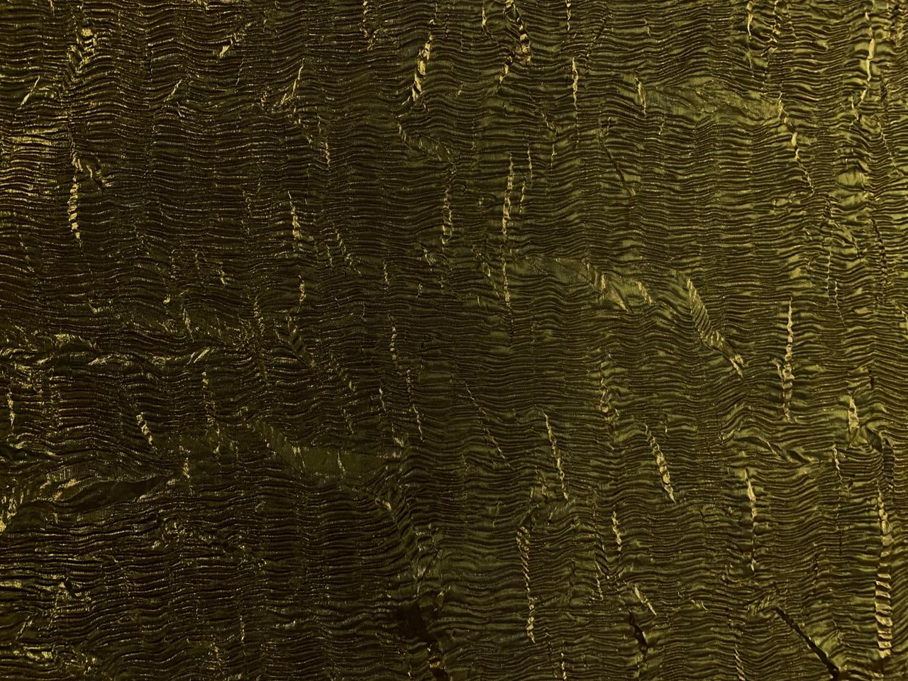 Dark Golden Plain Crush Organza Fabric KTEX