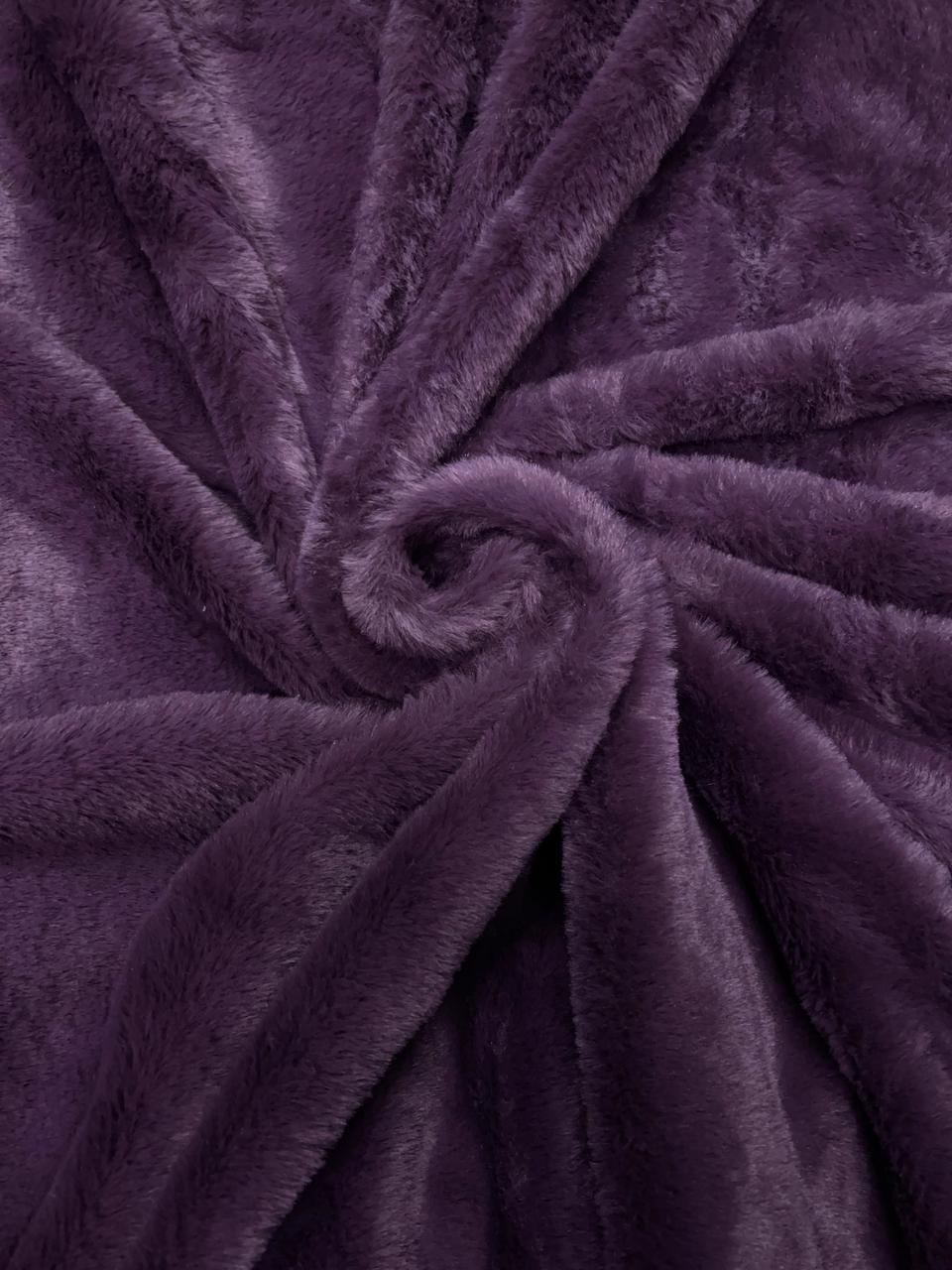 Lilac Color Plain Imported Rabbit Fur Fabric KTEX