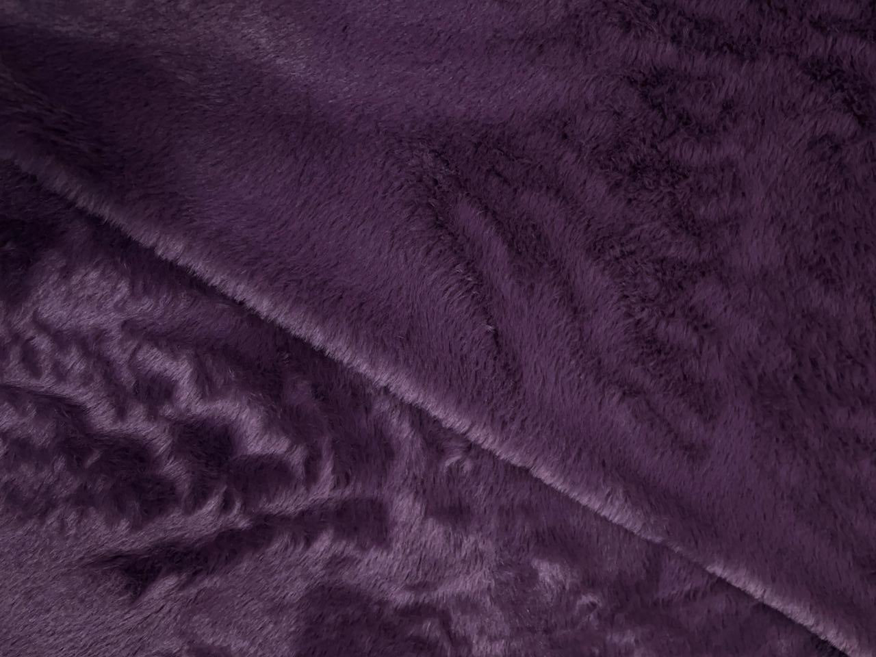 Lilac Color Plain Imported Rabbit Fur Fabric KTEX