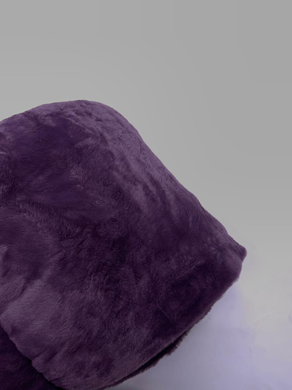 Lilac Color Plain Imported Rabbit Fur Fabric Kapashop