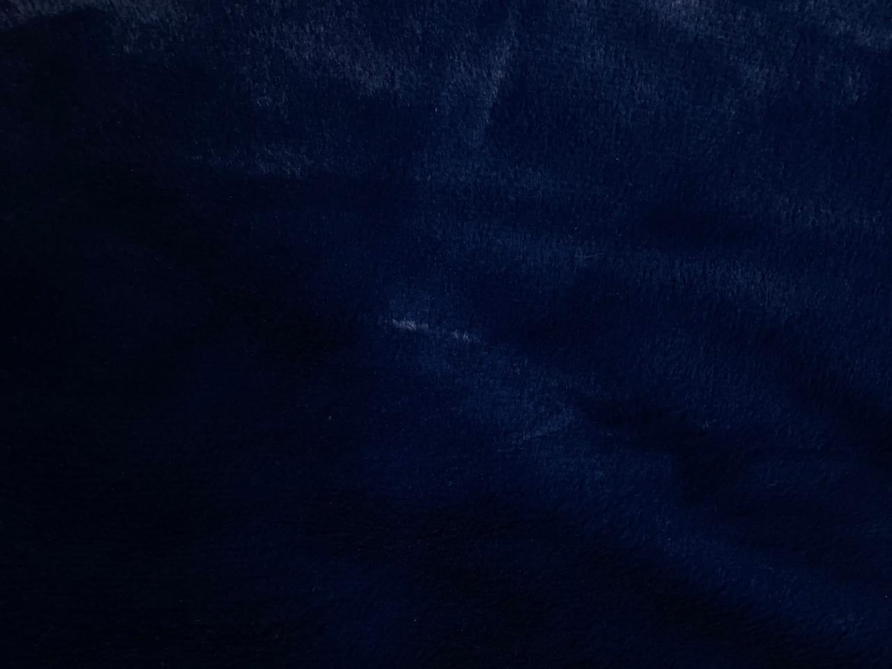 Navy Blue Plain Imported Rabbit Fur Fabric Kapashop