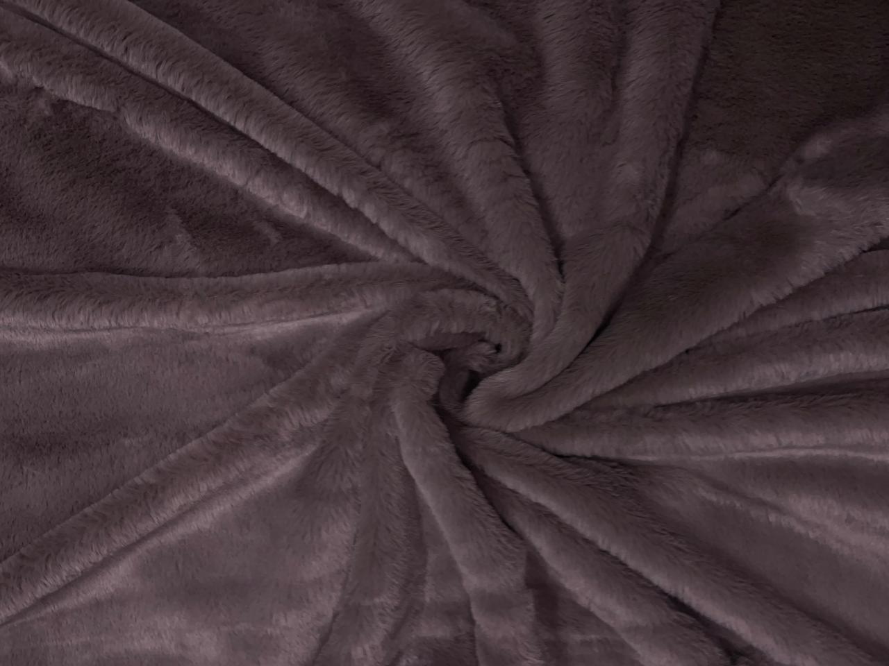 Grey Plain Imported Rabbit Fur Fabric KTEX