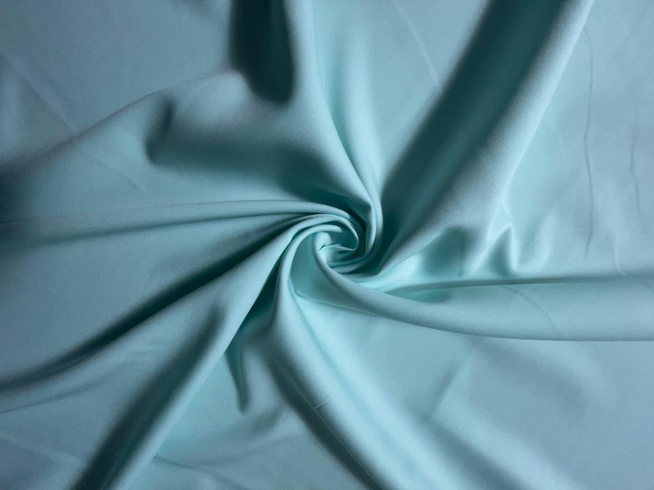 Light Mint Blue Plain Barbie Crepe Fabric KTEX