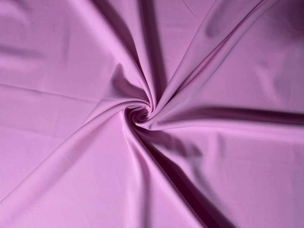 Baby Pink Plain Barbie Crepe Fabric KTEX