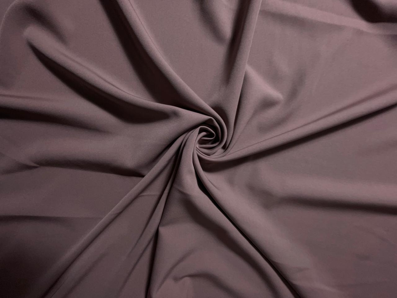 Dark Beige Plain Barbie Crepe Fabric KTEX