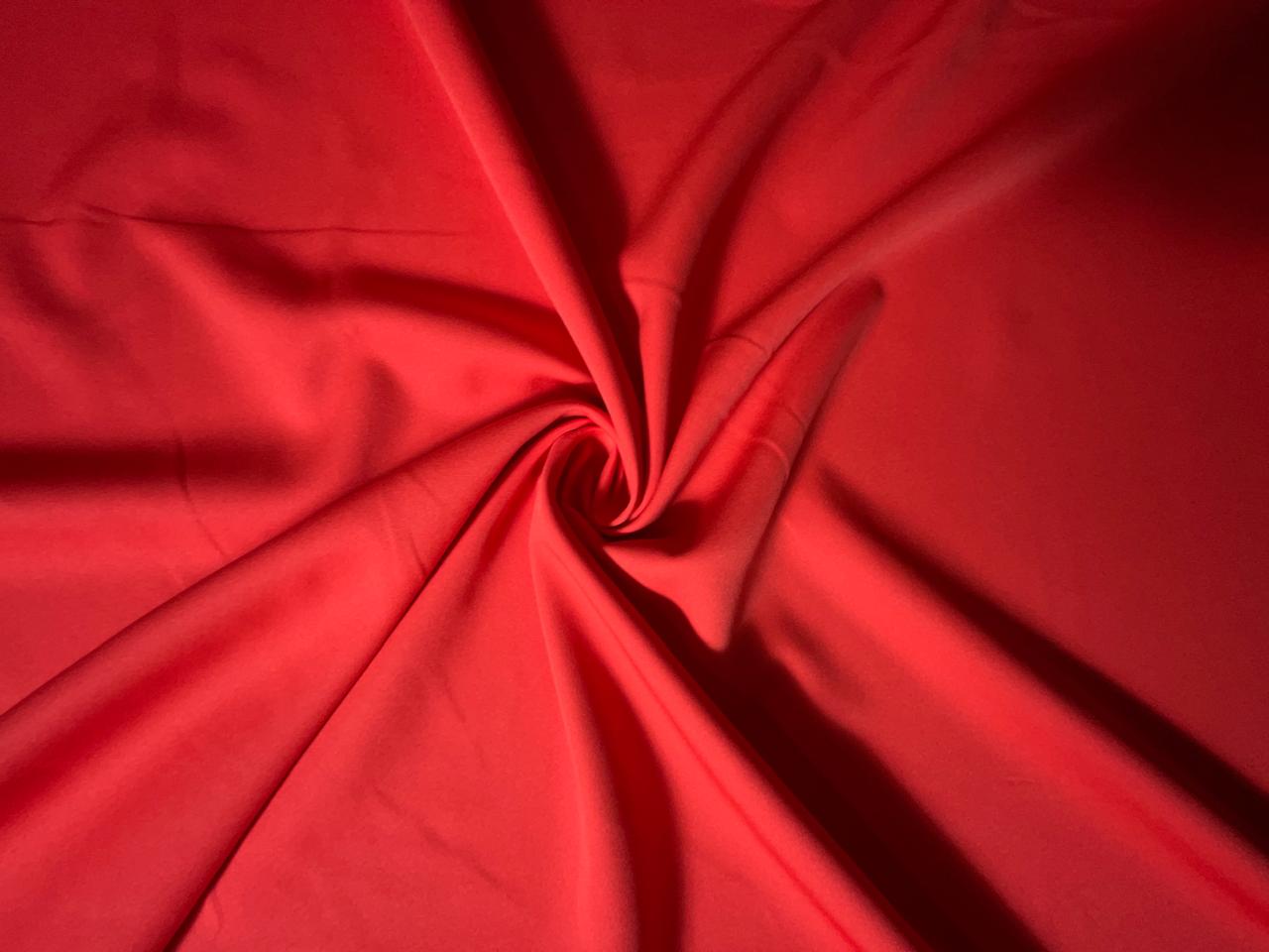 Orange Plain Barbie Crepe Fabric KTEX