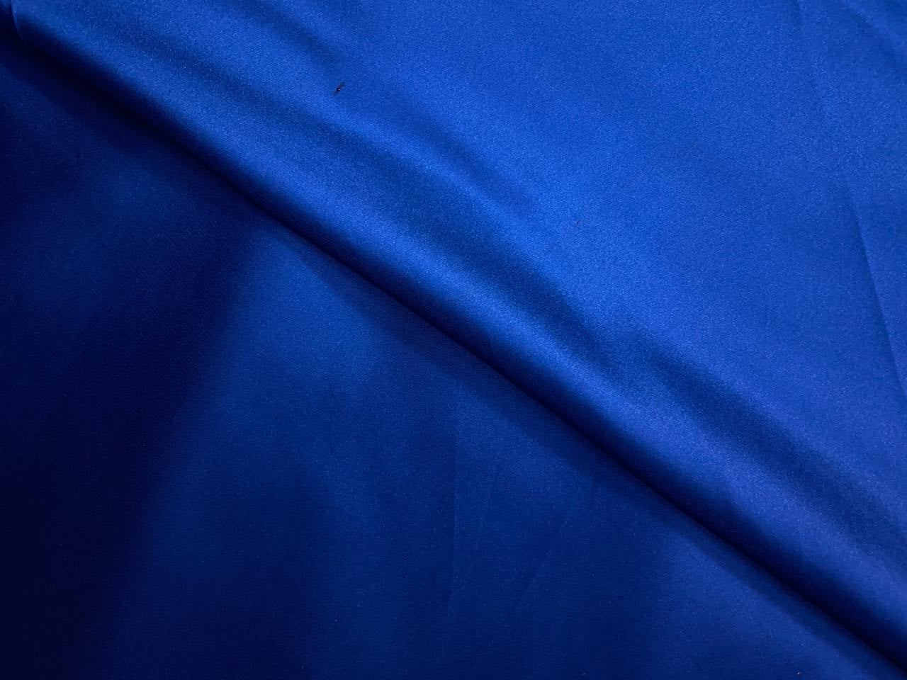 Royal Blue Plain Armani Satin Lycra N90L Fabric KTEX