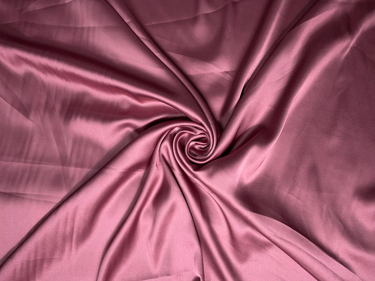 Light Onion Pink Plain Armani Satin Lycra Fabric KTEX