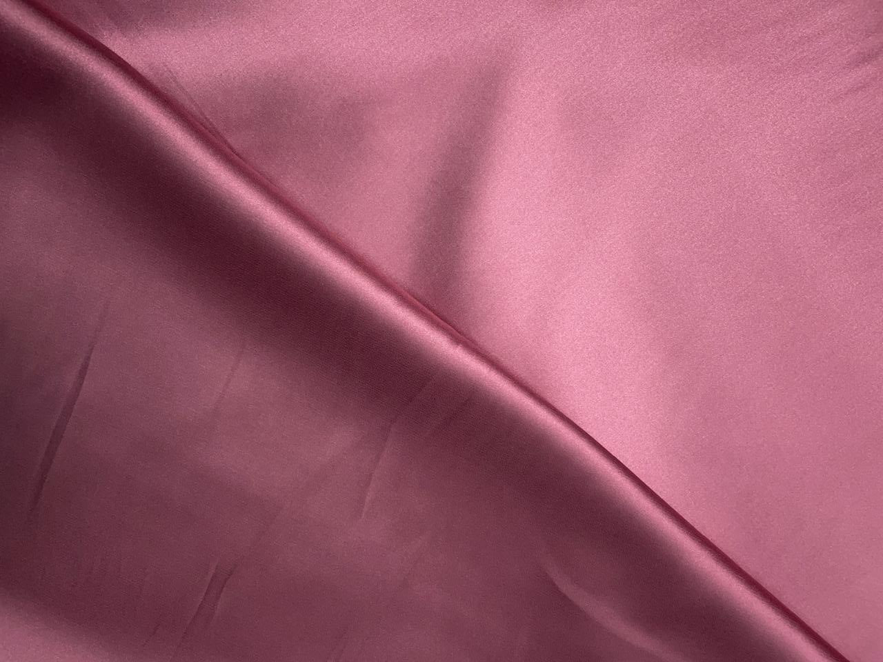 Light Onion Pink Plain Armani Satin Lycra Fabric KTEX