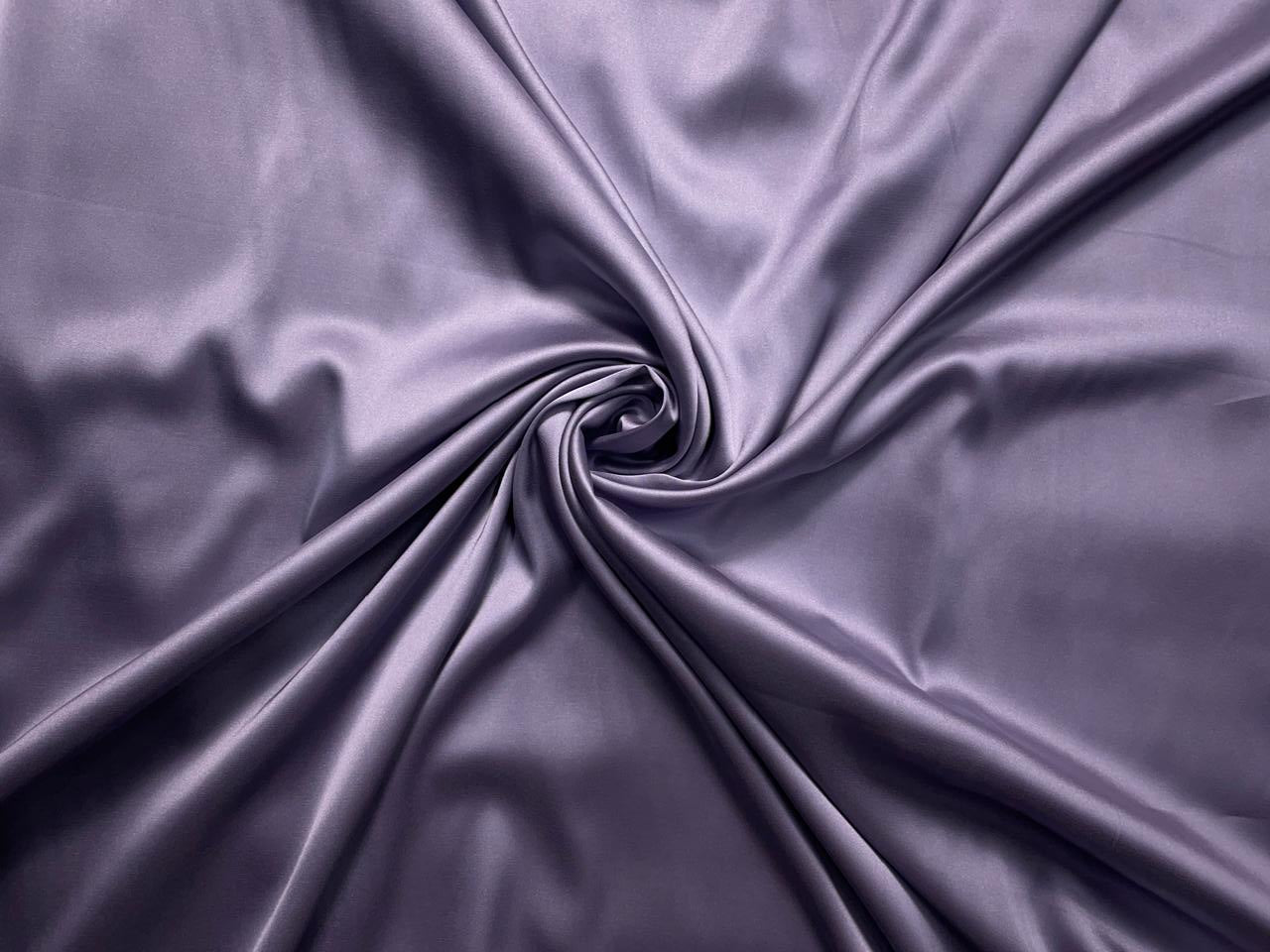 Light Grey Plain Armani Satin Lycra Fabric KTEX