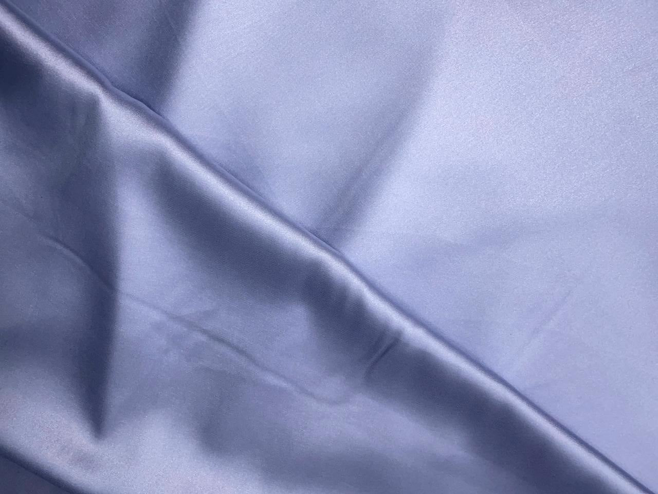 Greys Blue Plain Armani Satin Lycra Fabric KTEX