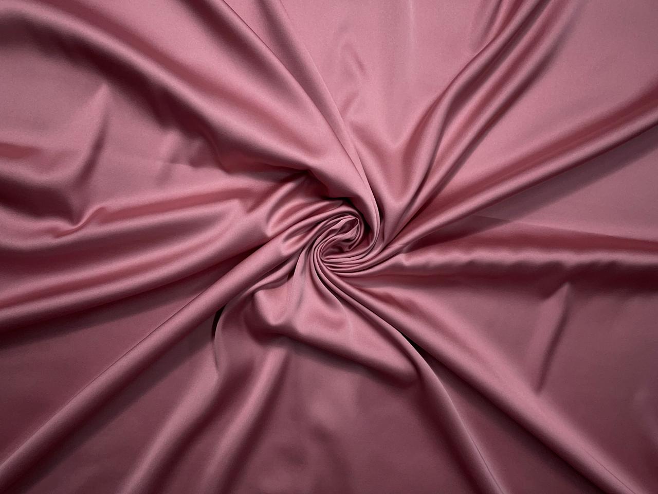 Baby Pink Plain Armani Satin Lycra N96 Fabric KTEX