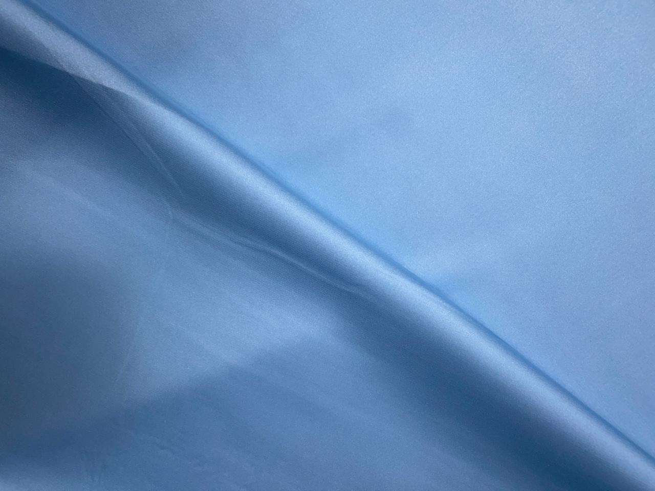 Sky Blue Plain Armani Satin Lycra N348Ll Fabric KTEX