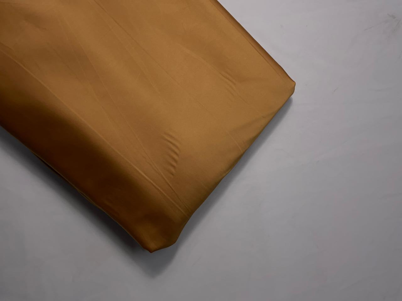 Mustard Plain Armani Satin Lycra Fabric KTEX