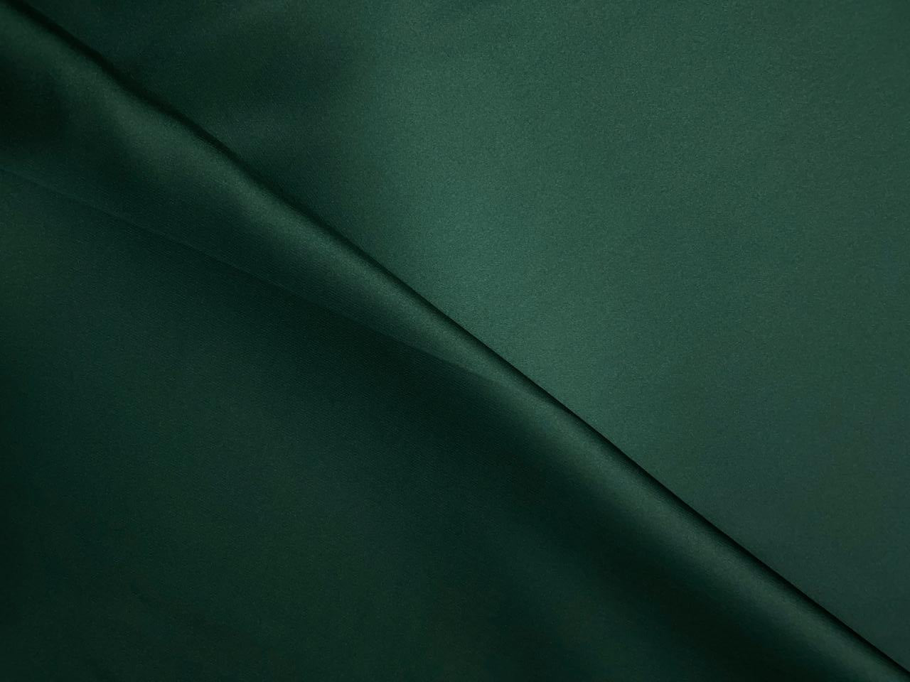 Dark Green Plain Armani Satin Lycra Fabric KTEX
