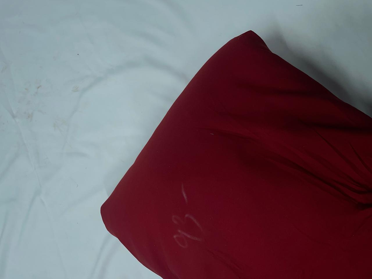 Dark Red Plain Milky Crepe N242D Fabric KTEX