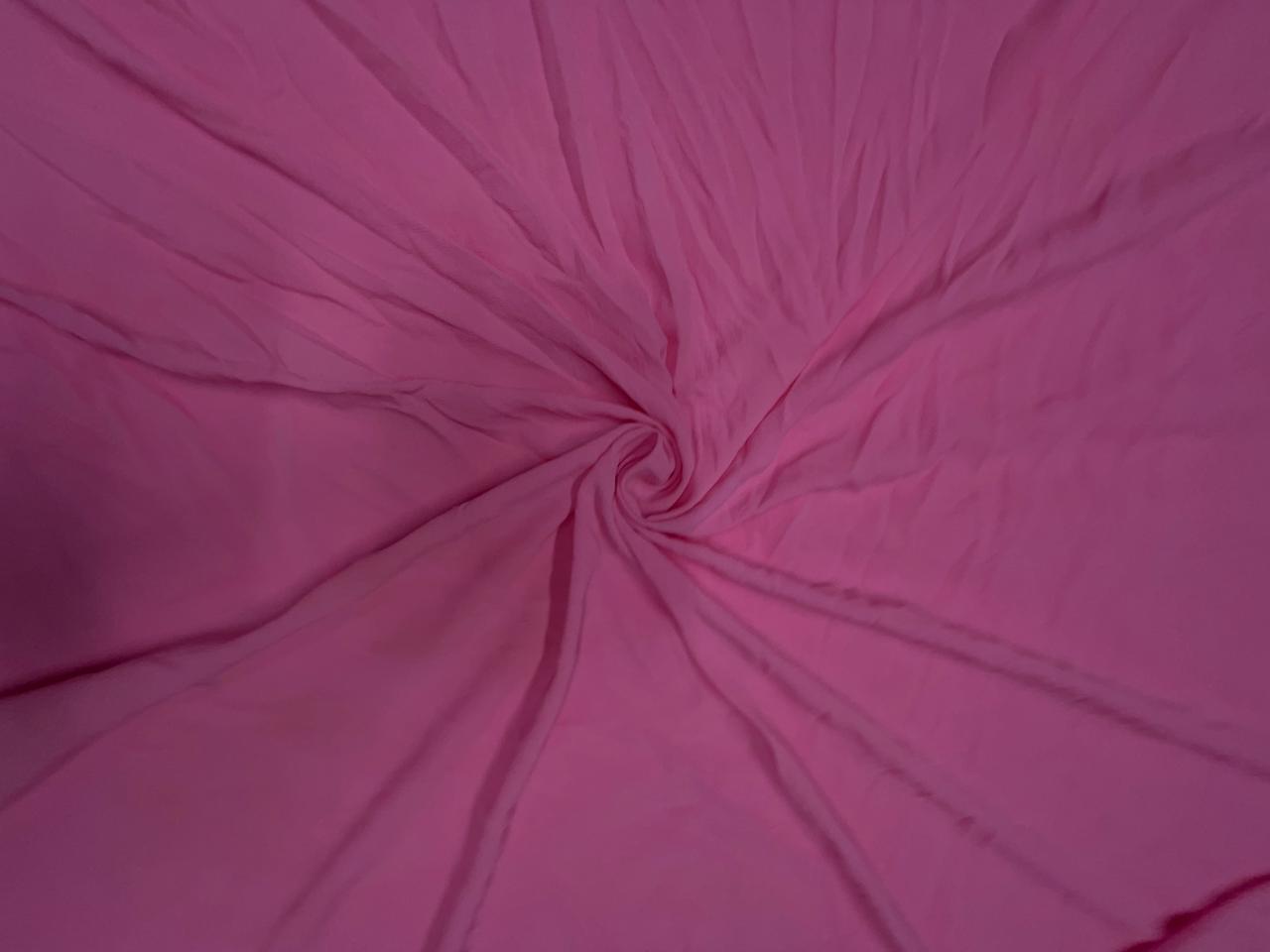 Baby Pink Plain Babble Georgette Fabric KTEX