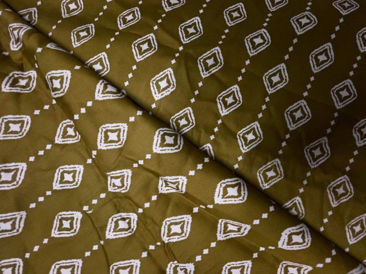 Mehndi Abstract Modal Satin Fabric KTEX