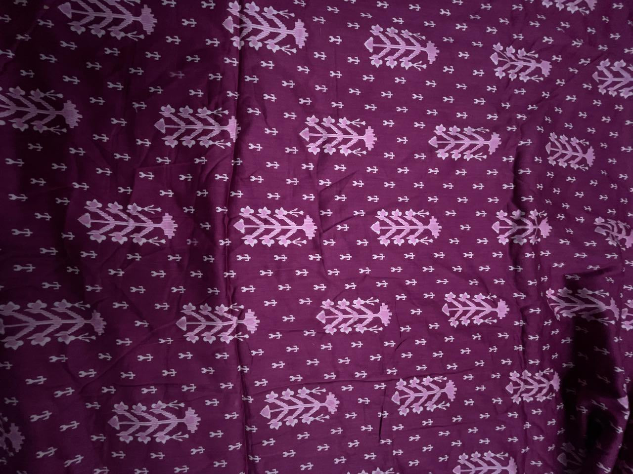 Deep & Magenta Abstract Modal Satin Fabric KTEX