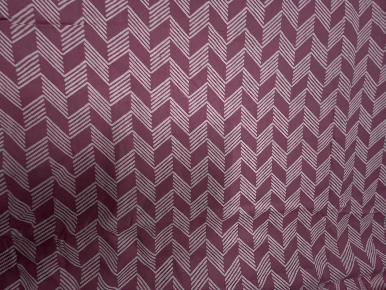 Dusty Pink & White Geometric Modal Satin Fabric KTEX