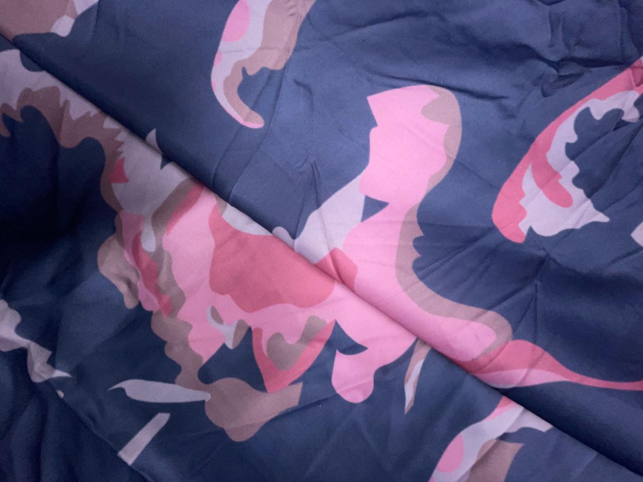 Grey Georgette Satin Fabric KTEX