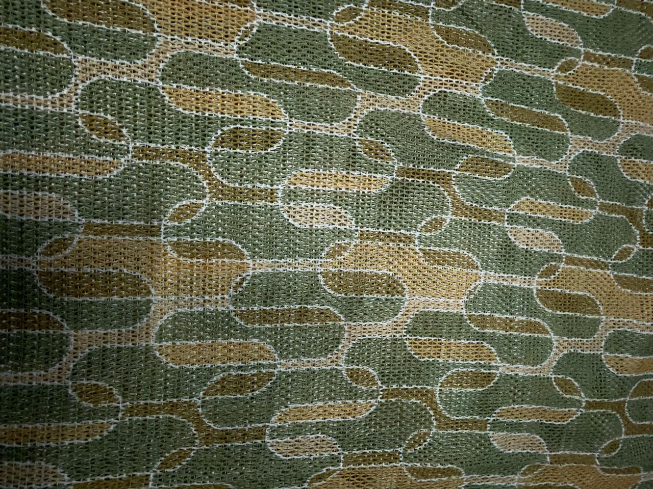 Green Abstract Cotton Crochet Fabric KTEX
