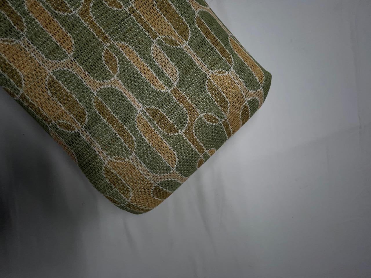 Green Abstract Cotton Crochet Fabric KTEX