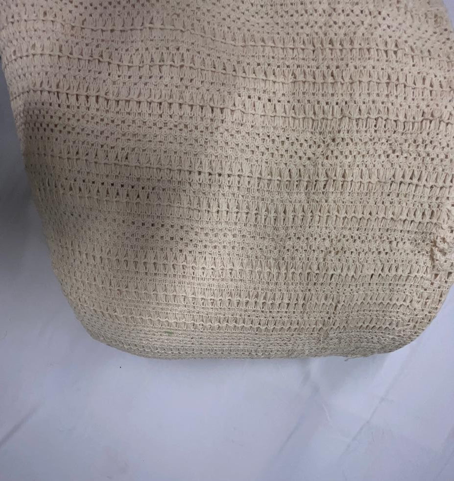 Cream Color Cotton Crochet Fabric KTEX