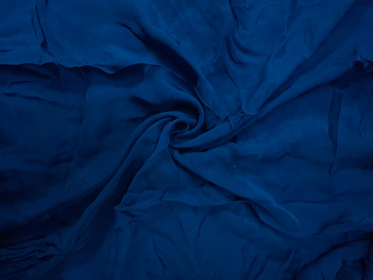 Dark Blue Viscose Organza N90L Fabric KTEX