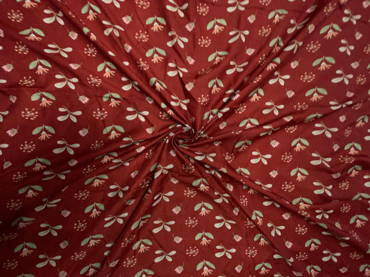 Magenta Pink Floral Floral Muslin Fabric KTEX