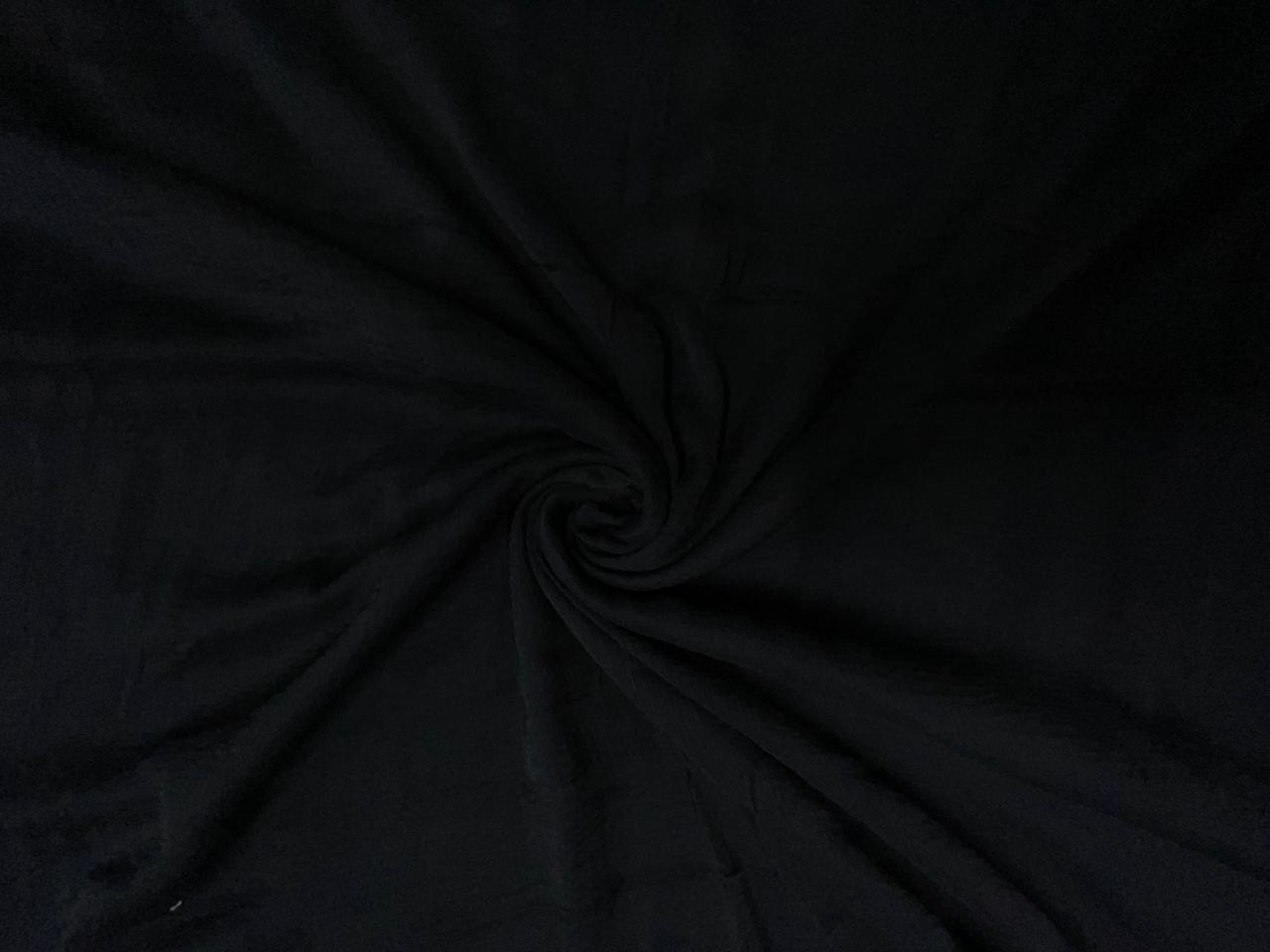 Black Flat Chiffon Fabric KTEX