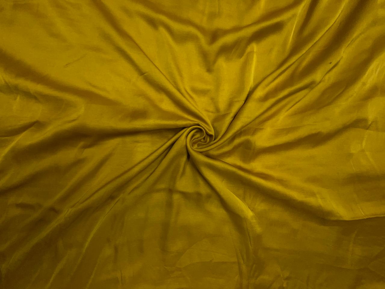 Mustard Plain Mastani Silk Fabric KTEX