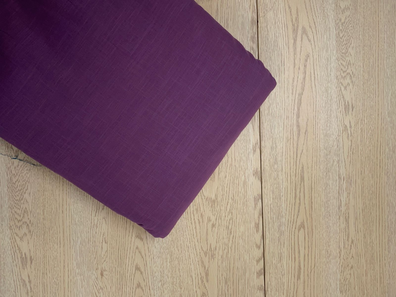 Dark Lilac Plain Dyed Cotton Slub Fabric KTEX
