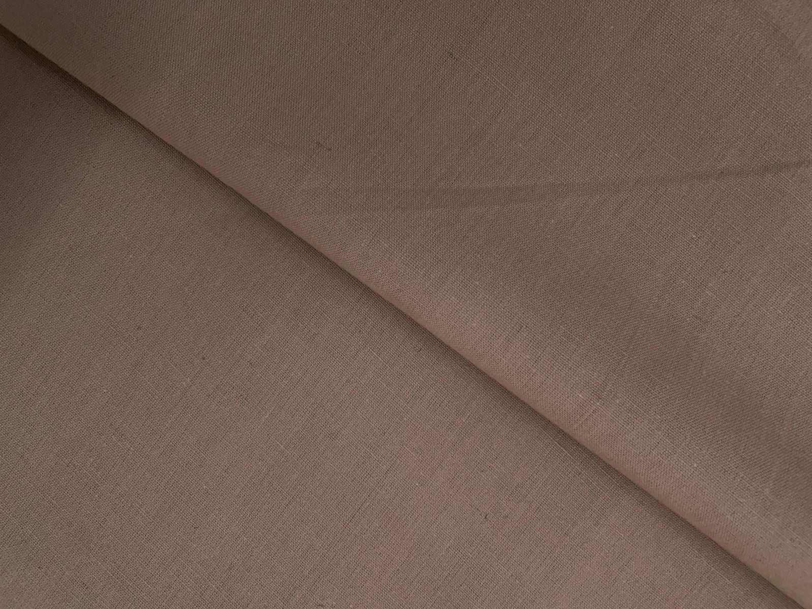 Light Brown Plain Dyed Cotton Flex Fabric KTEX