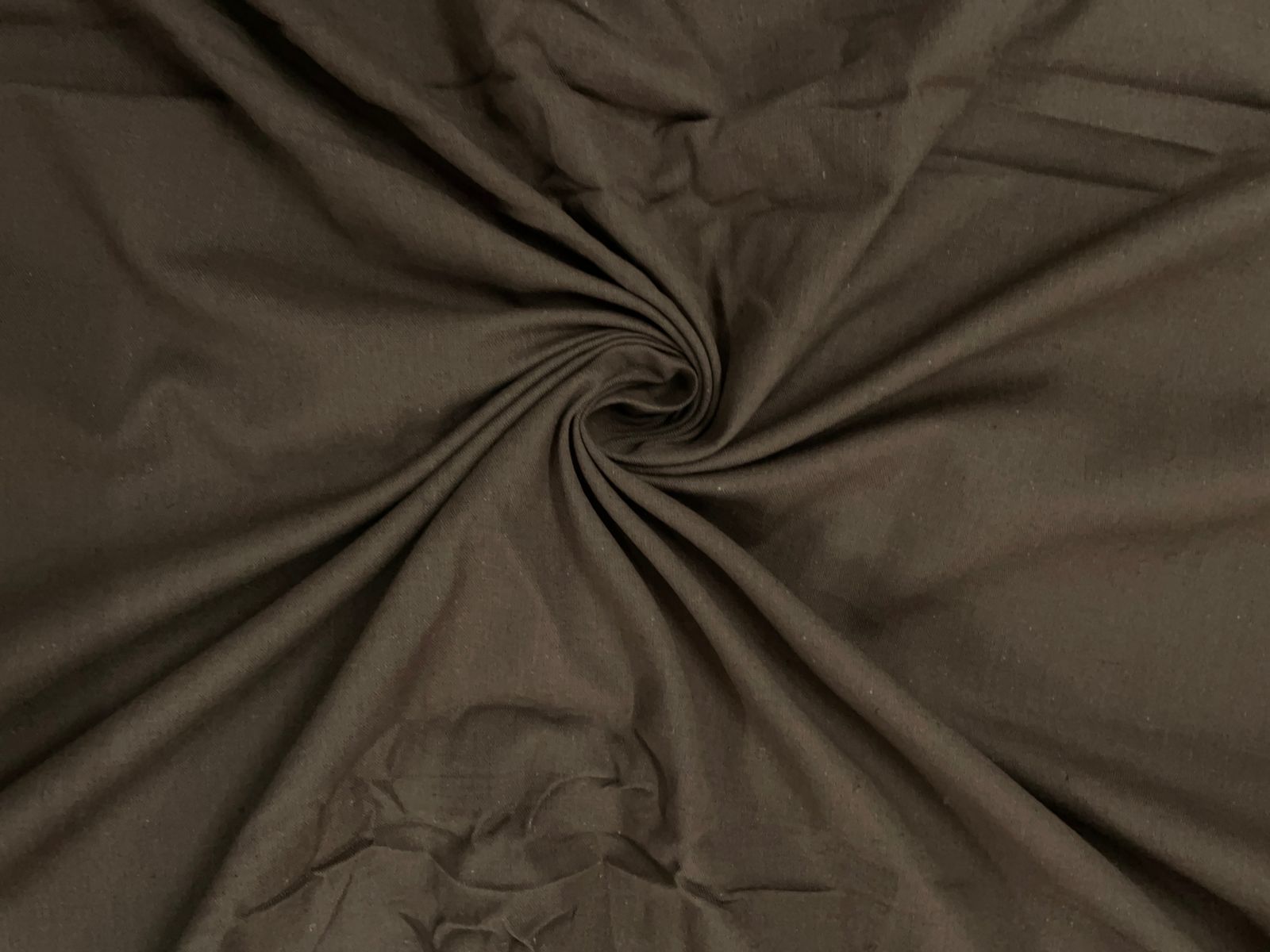 Dark Brown Plain Dyed Cotton Flex Fabric KTEX