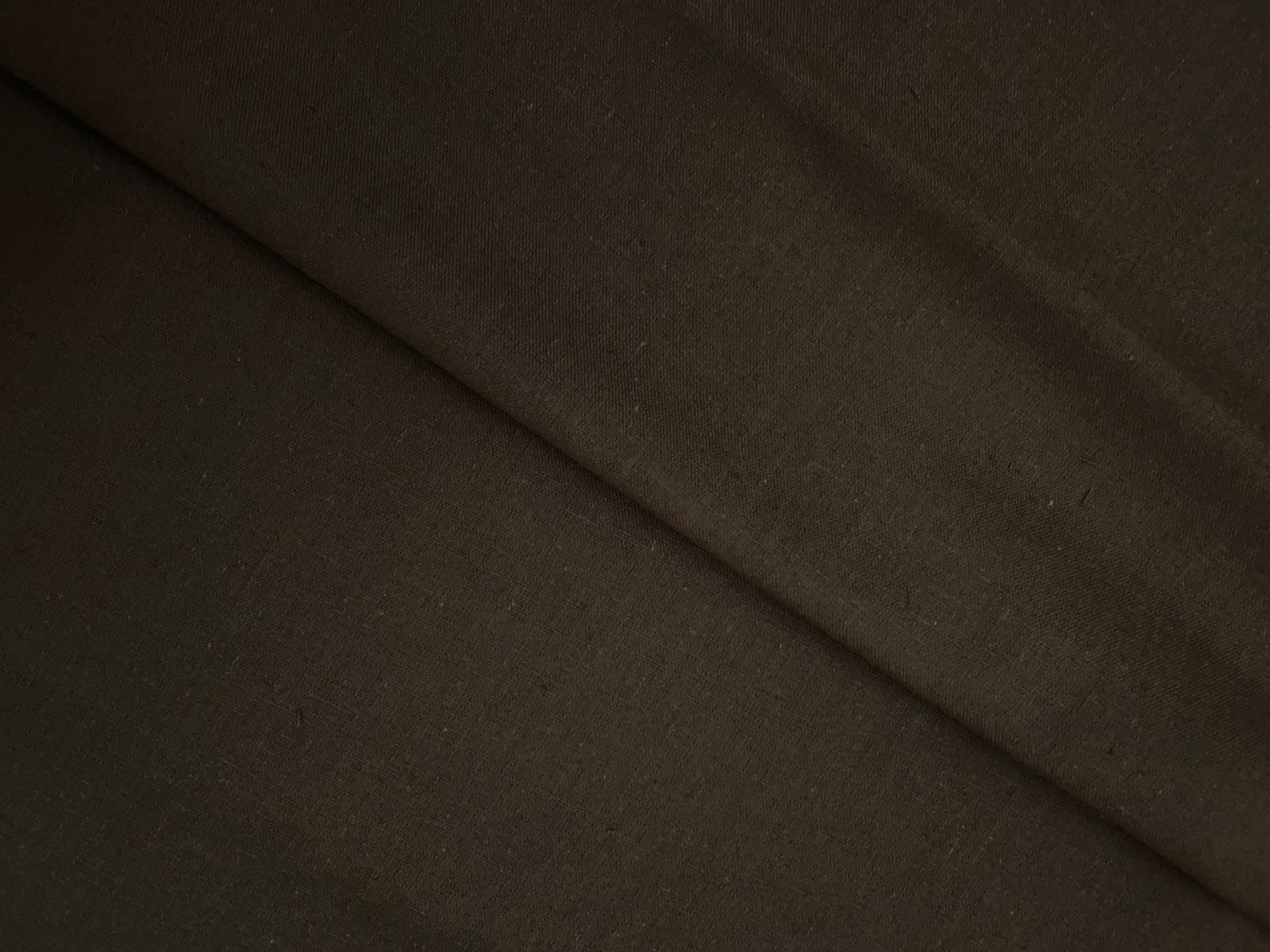 Dark Brown Plain Dyed Cotton Flex Fabric KTEX