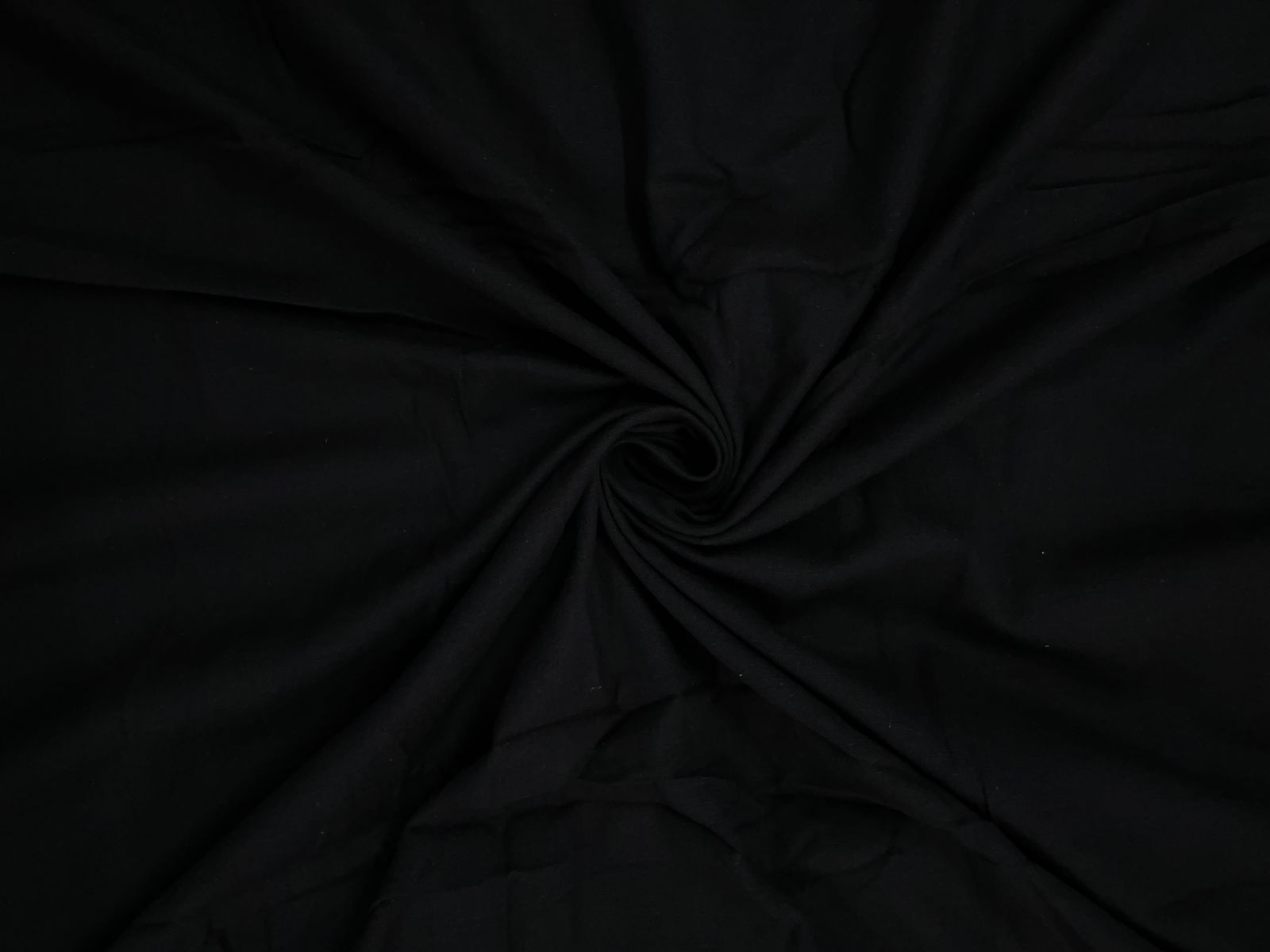 Black Plain Dyed Cotton Flex Fabric KTEX